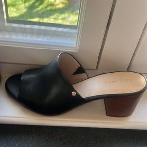 Cole Haan Size 8.5 Black Mules, EUC